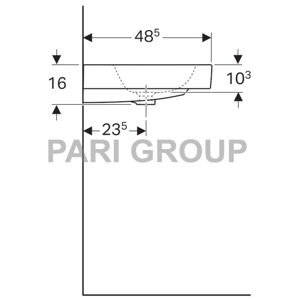  Geberit iCon, 1200x485 ,  2   ,  (124020000)