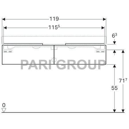    Geberit iCon, 1190x240477 ,  2 ,    (840120000)