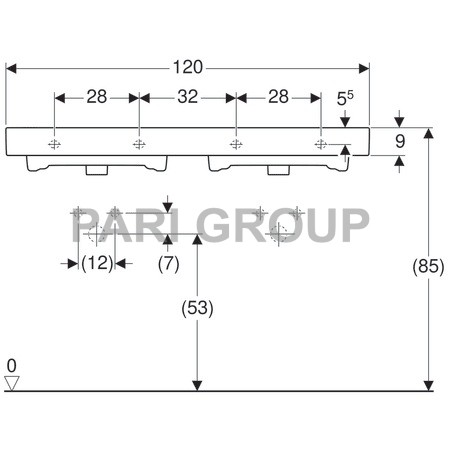  Geberit iCon, 1200x485 ,  2 ,  2   ,  (124120000)