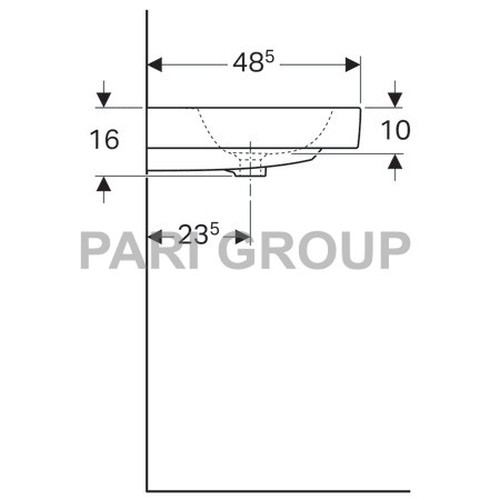  Geberit iCon, 1200x485 ,  2 ,  2   ,  (124120000)