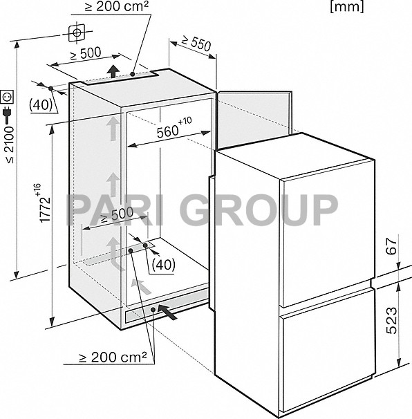  - Miele KF 37122 iD,   229 ,   58 ,  LED,   , VarioRoom, DynaCool, ComfortClean, 230   , 1772-1788560-570550, 