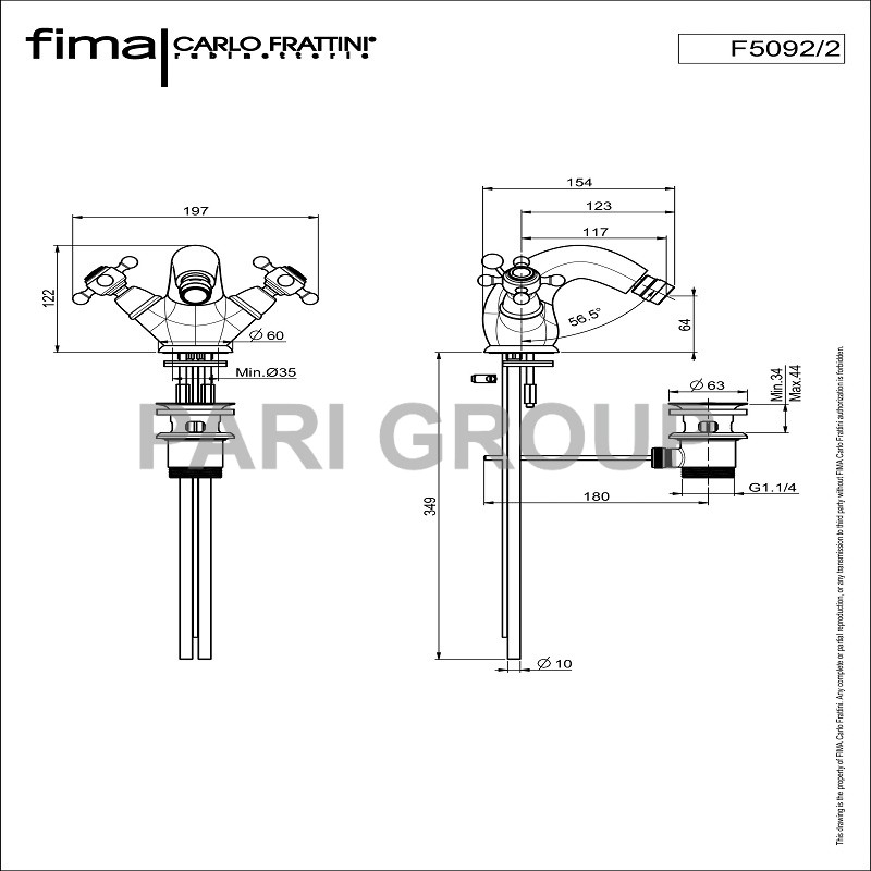    FIMA ELITHABETH,  1 ,  2   350 ,   1" 1/4  ,  117 ,  122 , 