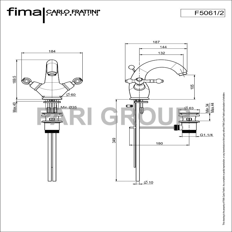    FIMA EPOQUE,   ,  2   350 ,    1" 1/4  ,  169,5 ,  132 , 