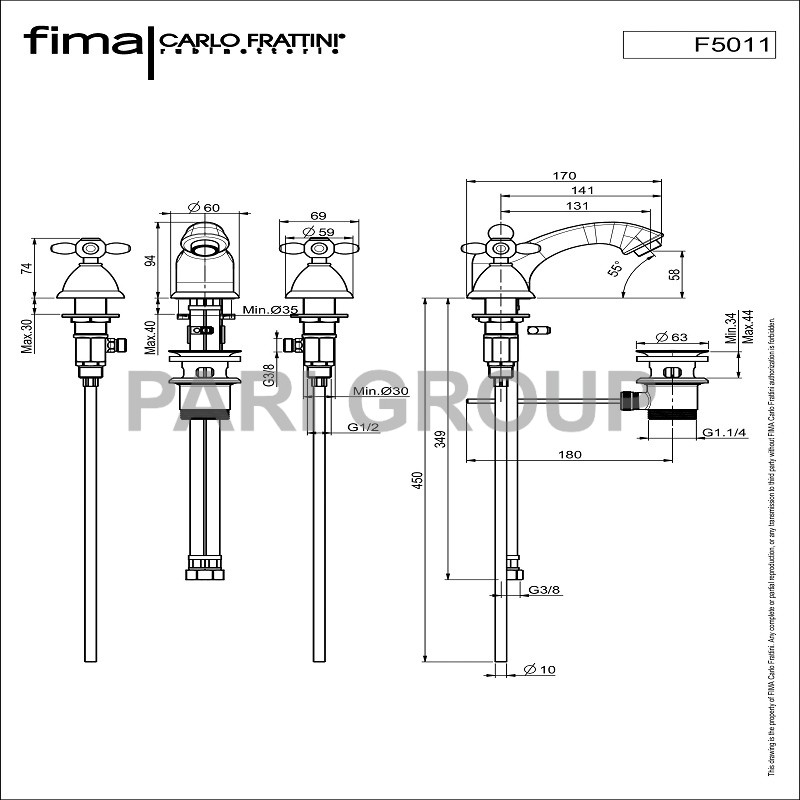    FIMA OLIVIA,  3 ,    1" 1/4  ,  2   350 ,  94 ,  131 , 