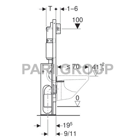     Geberit Duofix, 112,   Delta, 12 , (UP100)