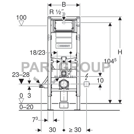     Geberit Duofix, 112,   Sigma, 12 (UP320)