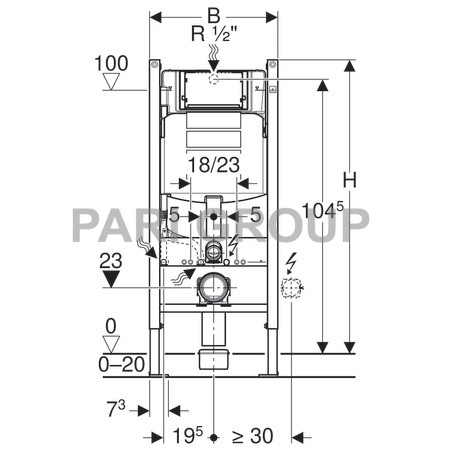  GEBERIT Duofix    , H112, 12  (UP 320),   ,   Sigma