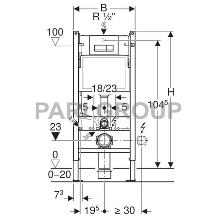   GEBERIT  Duofix,     1120500120 ,  Delta51 . 115.105.21.1,     Duofix 130-200 ,  