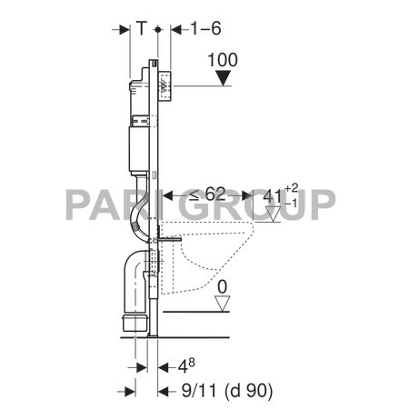   GEBERIT  Duofix,     1120500120 ,  Delta51 . 115.105.21.1,     Duofix 130-200 ,  