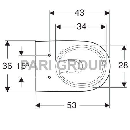   Geberit RENOVA,   RIMFREE, 530360 , 