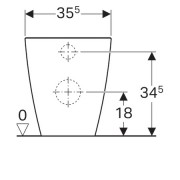     Geberit iCon Square, ,  , Rimfree :  56, 