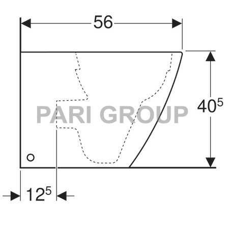     Geberit iCon Square, ,  , Rimfree :  56, 