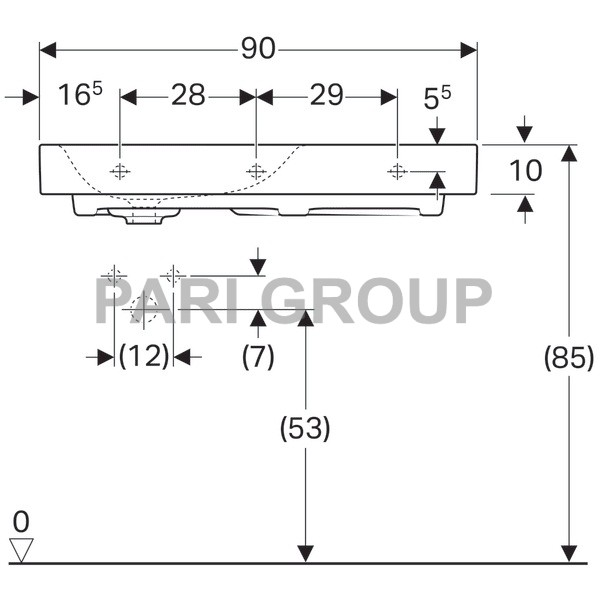  Geberit Citterio  :  90,  50,    ,  ,   ,    KeraTect, 