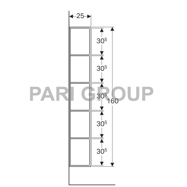  Geberit Citterio  :  40,  160,  25,   