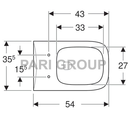     Geberit Renova Plan, Rimfree:  54, 