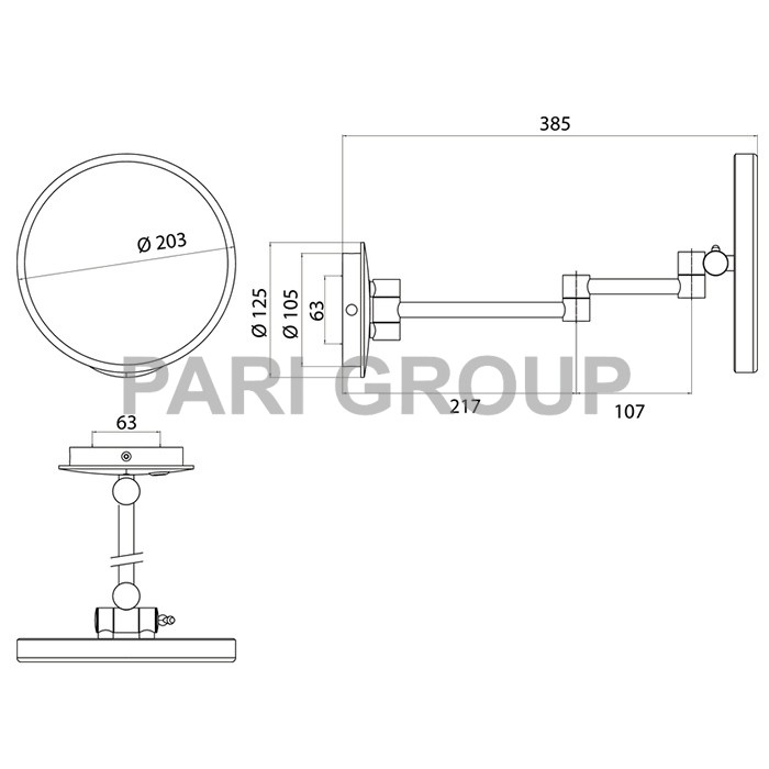   Emco , c LED  ( , ), 3-  ,  ,  ., .-  ,    , D =203 ,  385 , 