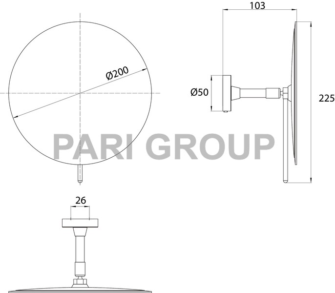   EMCO ROUND ,  , 3-  ,   50 , D 200 ,  103 ,         . 4378 000 00, 